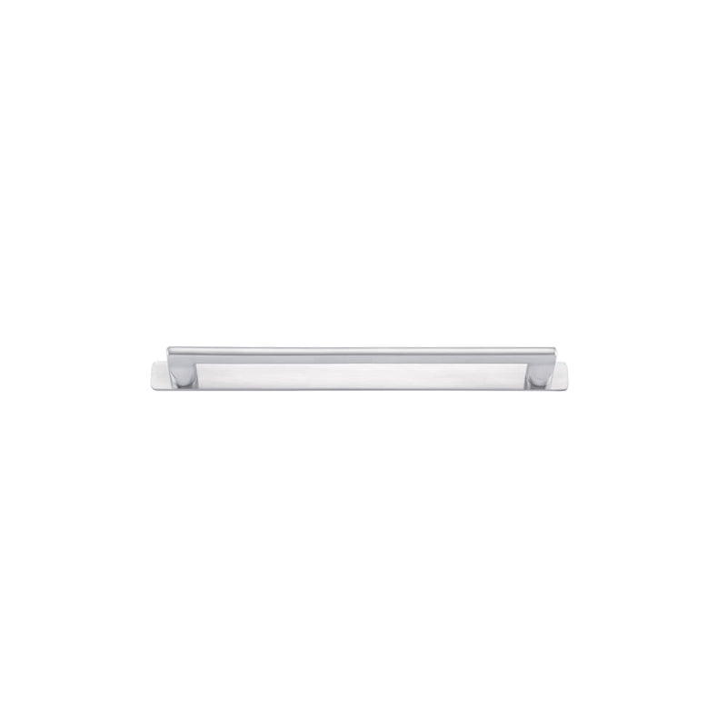 Cabinet Pull Baltimore With Backplate Brushed Chrome 256mm