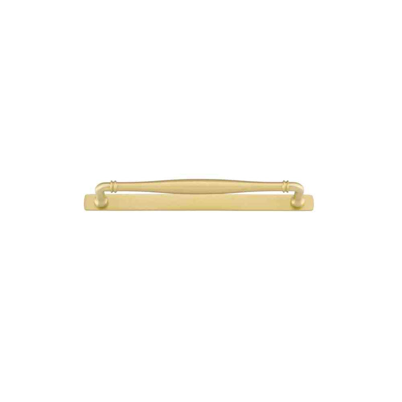Cabinet Pull Sarlat With Backplate Brushed Gold PVD 256mm