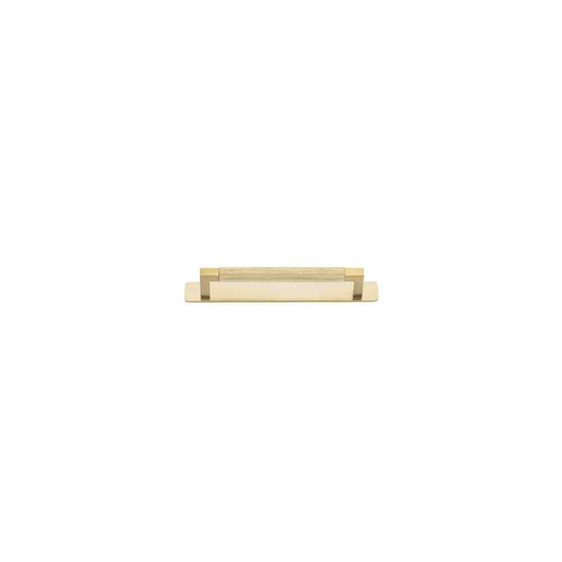 Cabinet Pull Brunswick With Backplate Brushed Gold PVD 160mm