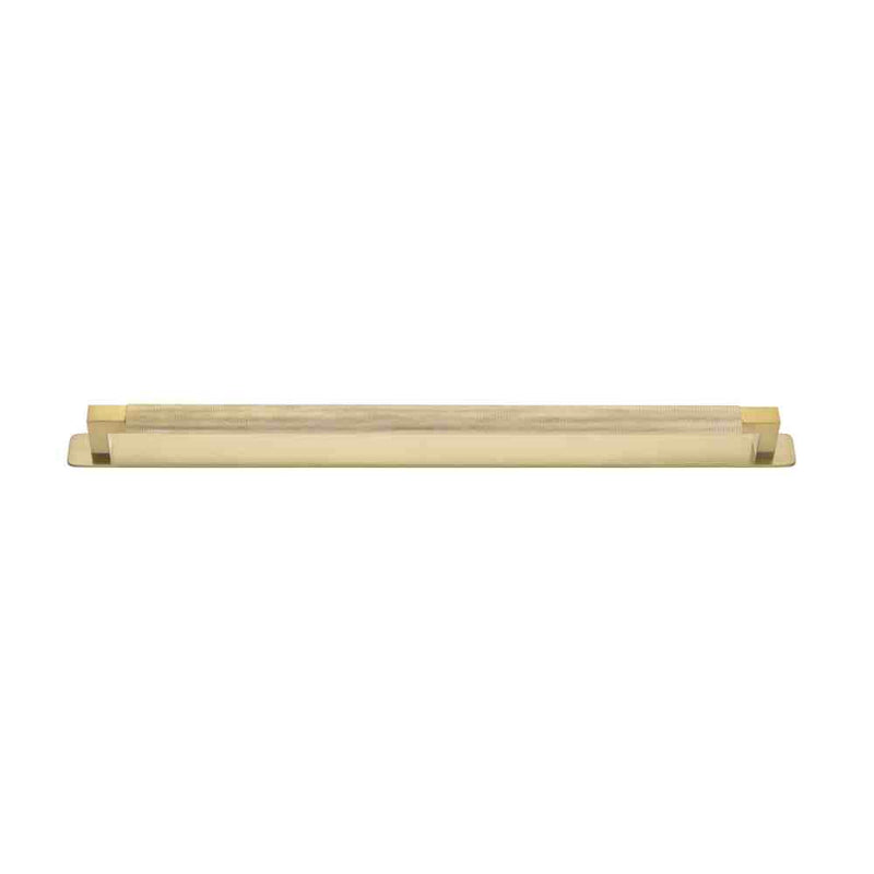 Cabinet Pull Brunswick With Backplate Brushed Gold PVD 450mm