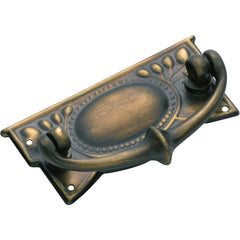 Cabinet Pull Handle Sheet Brass Edwardian Antique Brass