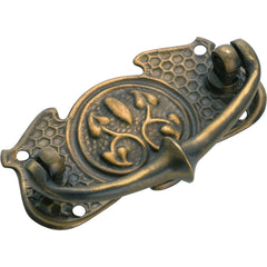 Cabinet Pull Handle Sheet Brass Nouveau Antique Brass