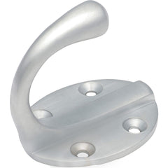 Robe Hook Single Oval BP Satin Chrome H50xP42mm