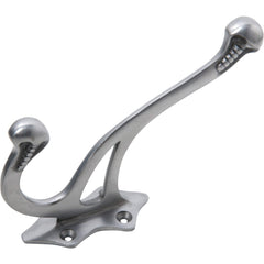 Hat & Coat Hook Victorian Iron Polished Metal H145xP100mm