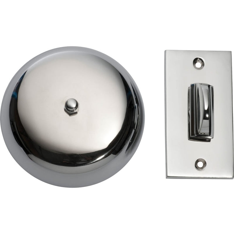 Turn Bell Plain Chrome Plated D90mm