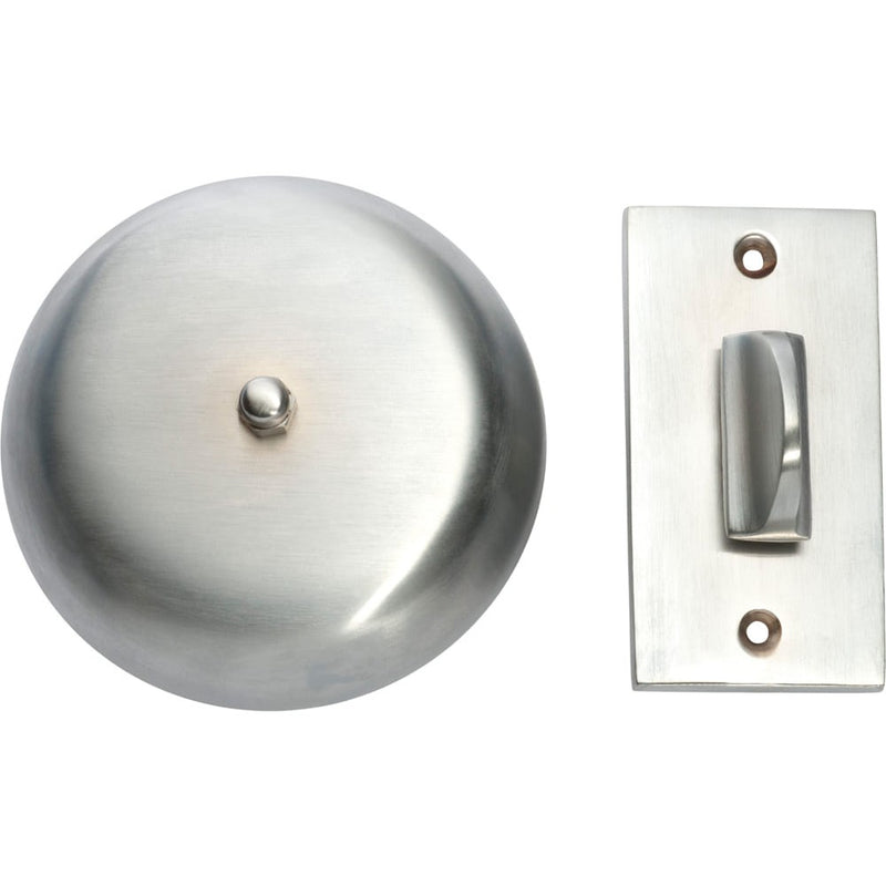 Turn Bell Plain Satin Chrome D90mm