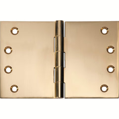 Hinge Broad Butt Polished Brass H100xW150mm