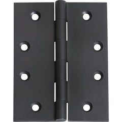 Hinge Fixed Pin Matt Black H100xW75mm