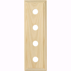 Switch Socket Block Traditional Quad Pine