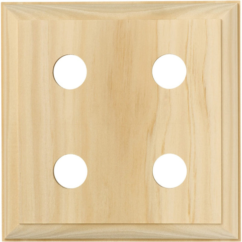 Switch Socket Block Traditional Quad Pine
