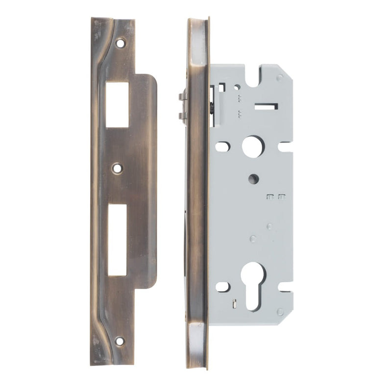 Mortice Lock Roller Euro Rebated Signature Brass CTC85mm Backset 45mm