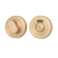 Privacy Turn Oval with Indicator Concealed Fix Round Brushed Brass