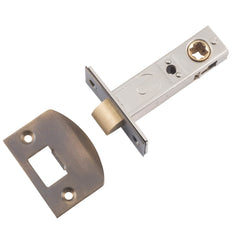Tube Latch Split Cam Hard Sprung 'D' Striker Antique Brass Backset 60mm