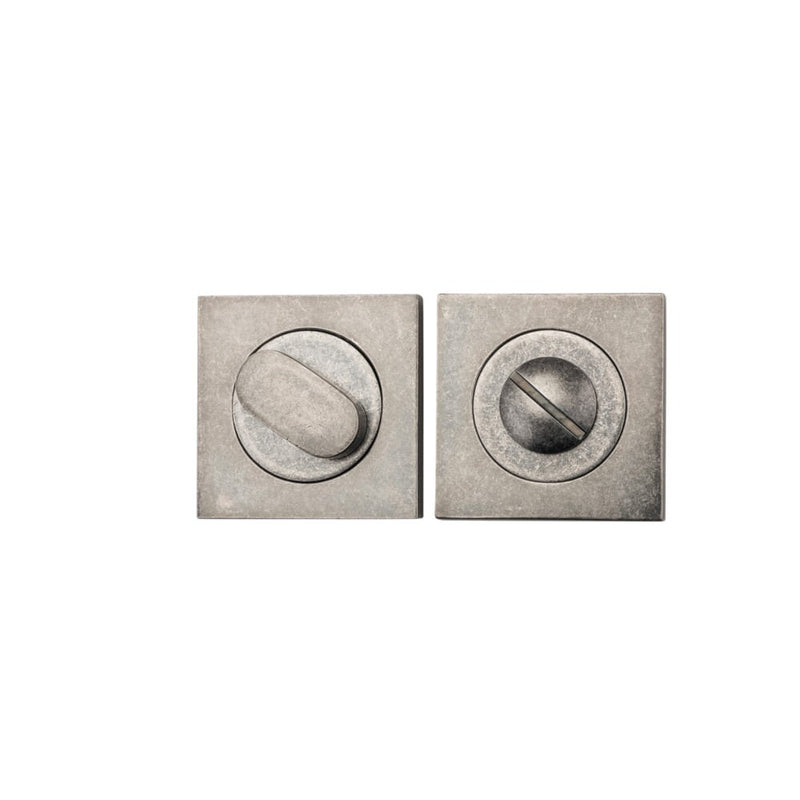 Privacy Turn Oval Concealed Fix Square Distressed Nickel