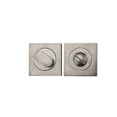 Privacy Turn Oval Concealed Fix Square Distressed Nickel