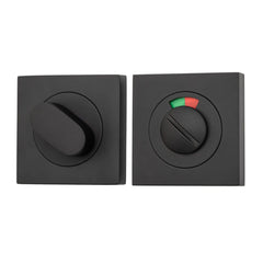 Privacy Turn Oval with Indicator Concealed Fix Square Matt Black