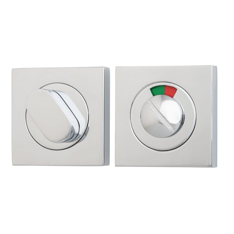 Privacy Turn Oval with Indicator Concealed Fix Square Polished Chrome