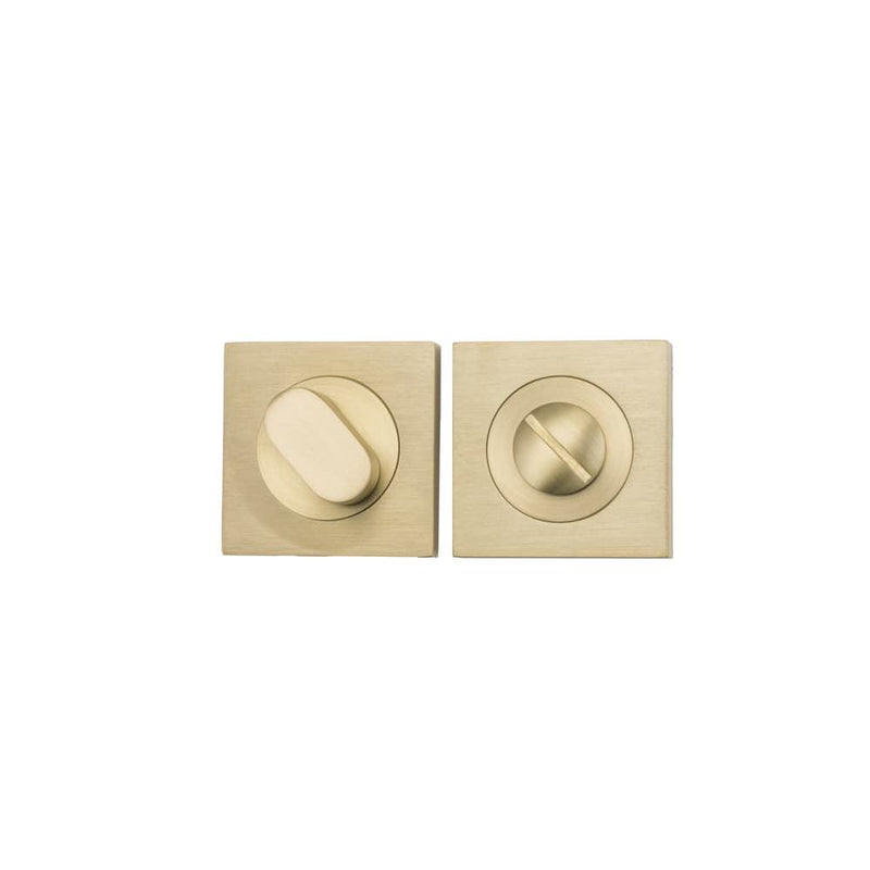 Privacy Turn Oval Concealed Fix Square Brushed Gold PVD