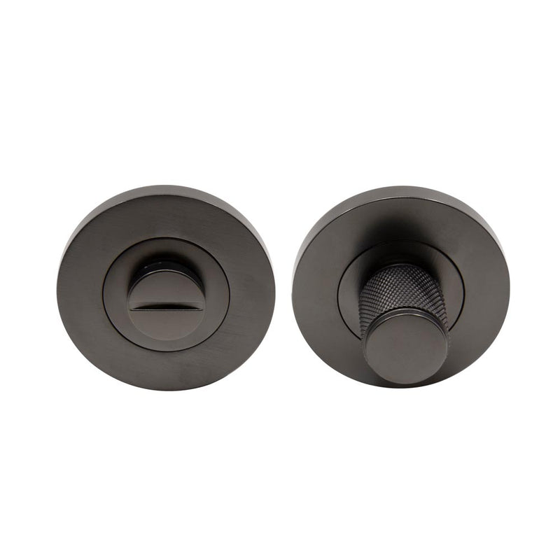 Windsor Privacy Turn & Release Knurled Graphite Nickel
