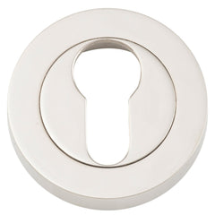 Escutcheon Euro Concealed Fix Round Pair Polished Nickel