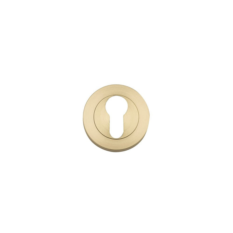Escutcheon Euro Concealed Fix Round Pair Brushed Gold PVD
