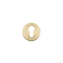 Escutcheon Euro Concealed Fix Round Pair Brushed Gold PVD