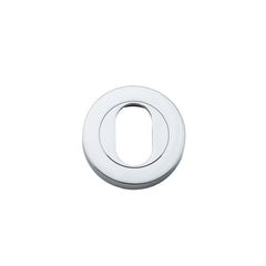 Escutcheon Oval Round Pair Polished Chrome D52xP10mm