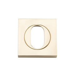 Escutcheon Oval Square Pair Polished Brass H52xW52xP10mm