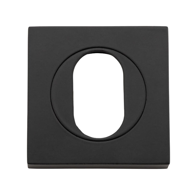 Escutcheon Oval Square Pair Matt Black H52xW52xP10mm