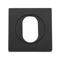 Escutcheon Oval Square Pair Matt Black H52xW52xP10mm