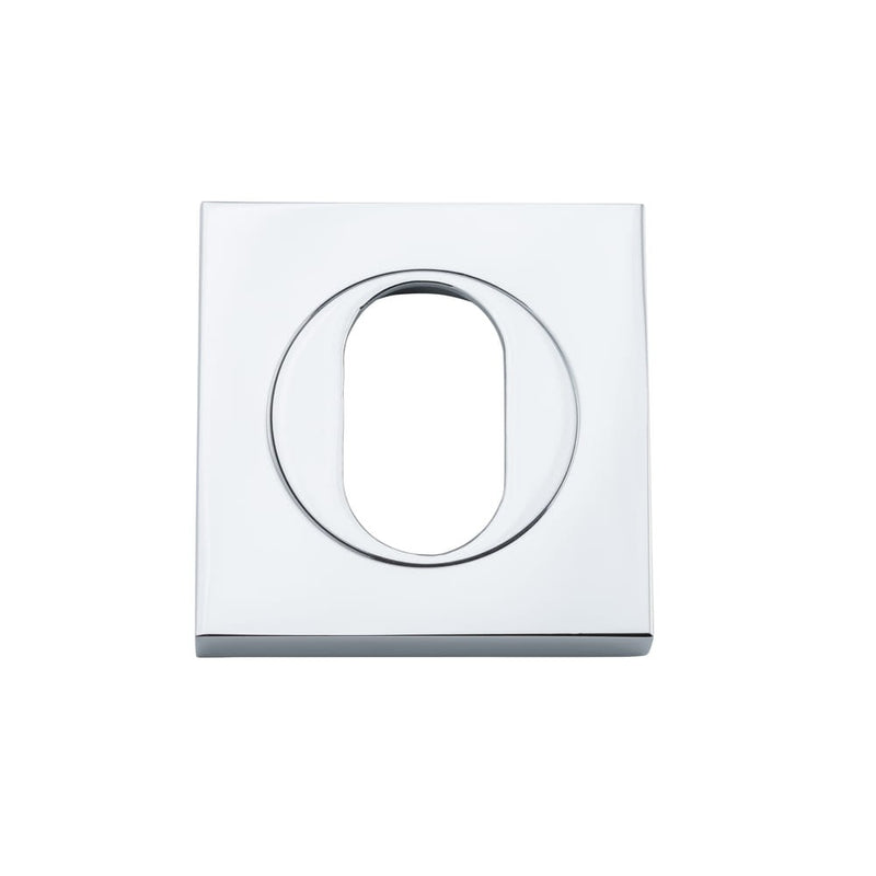 Escutcheon Oval Square Pair Polished Chrome H52xW52xP10mm