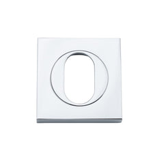 Escutcheon Oval Square Pair Polished Chrome H52xW52xP10mm