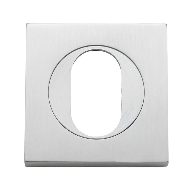 Escutcheon Oval Square Pair Brushed Chrome H52xW52xP10mm