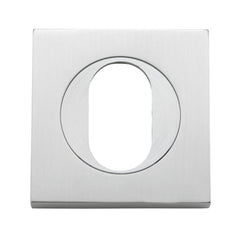 Escutcheon Oval Square Pair Brushed Chrome H52xW52xP10mm