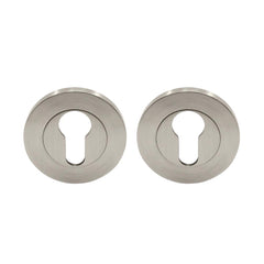 Windsor Euro Escutcheon Set Brushed Nickel