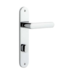 Door Lever Osaka Oval Privacy Pair Polished Chrome