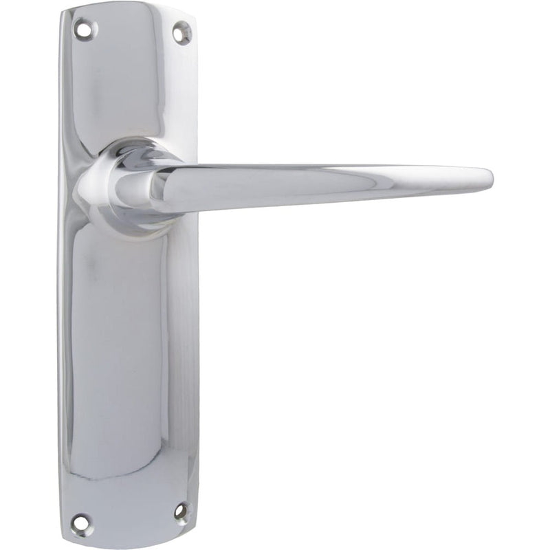 Door Lever Retro Latch Pair Chrome Plated