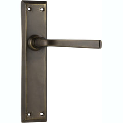 Door Lever Menton Latch Pair Antique Brass