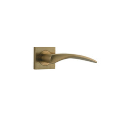 Door Lever Oxford Square Rose Brushed Brass