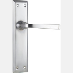 Door Lever Menton Latch Pair Satin Chrome