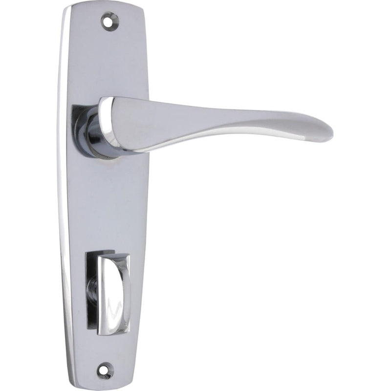 Door Lever Mid Century Privacy Pair Chrome Plated