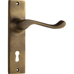Door Lever Fremantle Lock Pair Antique Brass