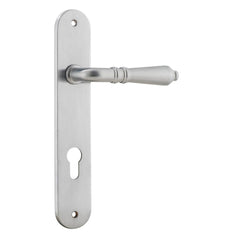 Door Lever Sarlat Oval Euro Brushed Chrome