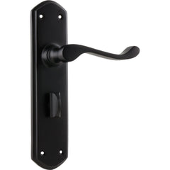 Door Lever Windsor Privacy Pair Matt Black