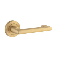 Door Lever Baltimore Return Round Rose Brushed Brass