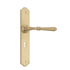 Door Lever Reims Lock Pair Satin Brass