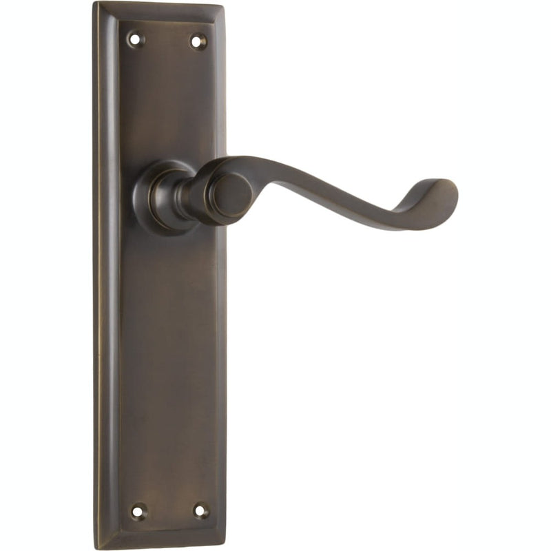 Door Lever Milton Latch Pair Antique Brass