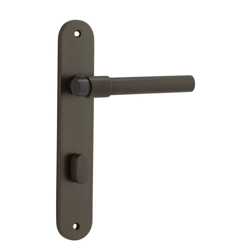 Door Lever Helsinki Oval Privacy Pair Signature Brass
