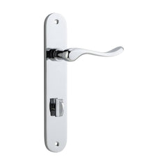 Door Lever Stirling Oval Privacy Pair Polished Chrome