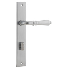 Door Lever Sarlat Rectangular Privacy Brushed Chrome